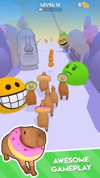 Capybara Rush (Капибара Раш)  [МОД Бесконечные монеты] Screenshot 2