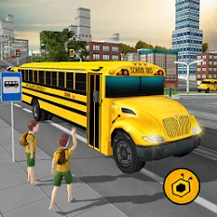 Взлом School Bus Driving Game  [МОД Много денег] - последняя версия apk на Андроид