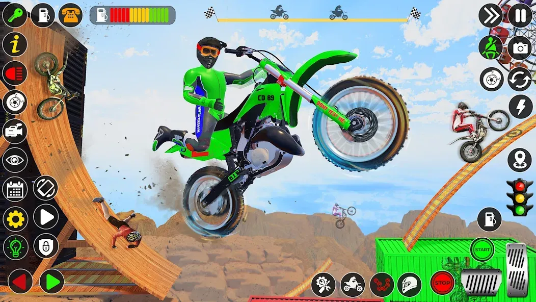 Bike Stunt Games Stunt Bike 3D (Байк стант рэмп игра Байк Джамп)  [МОД Все открыто] Screenshot 3