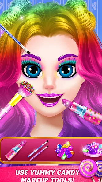 DIY Candy Makeup-Beauty Salon (ДИУАИ Мейкап)  [МОД Все открыто] Screenshot 2