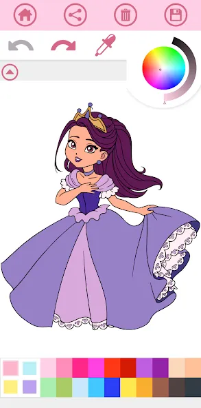 Princess Coloring Book Game  [МОД Бесконечные деньги] Screenshot 3