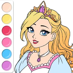 Скачать взломанную Princess Coloring Book Game  [МОД Бесконечные деньги] - стабильная версия apk на Андроид