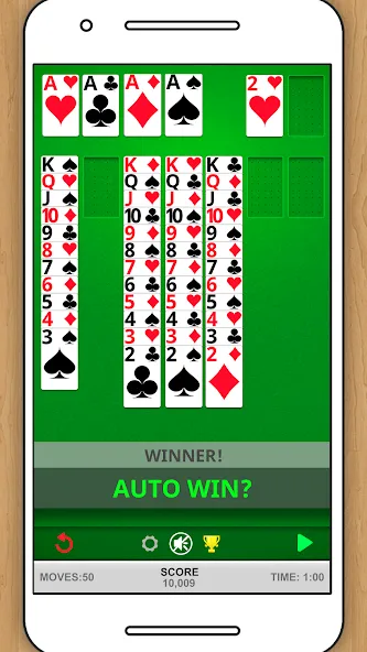 SOLITAIRE CLASSIC CARD GAME  [МОД Бесконечные монеты] Screenshot 3