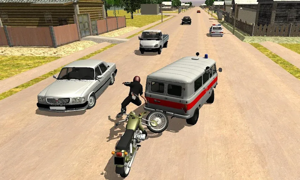 Russian Moto Traffic Rider 3D  [МОД Много монет] Screenshot 4