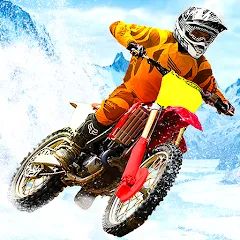 Скачать взлом Snow Tricky Bike Stunt Race 3D  [МОД Unlocked] - стабильная версия apk на Андроид