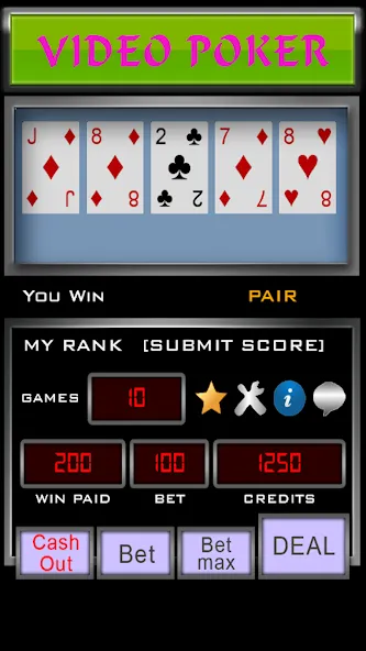 Video Poker (Видео Покер)  [МОД Все открыто] Screenshot 1