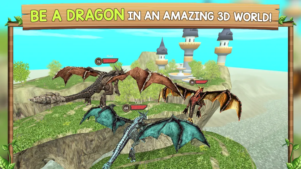 Dragon Sim Online: Be A Dragon  [МОД Много монет] Screenshot 1