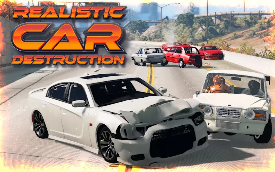 Highway Crash Car Race  [МОД Menu] Screenshot 1