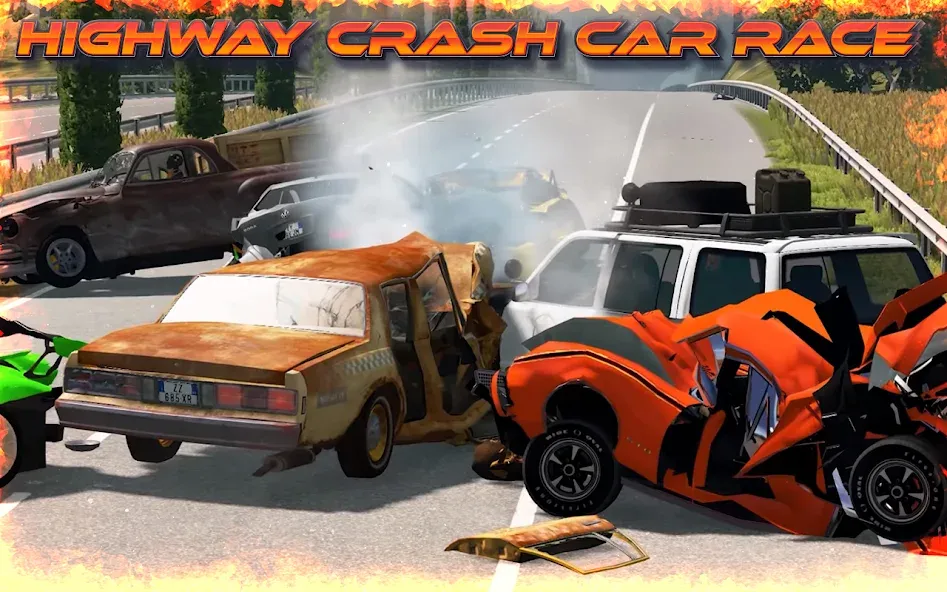 Highway Crash Car Race  [МОД Menu] Screenshot 4