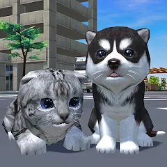 Взломанная Cute Pocket Cat And Puppy 3D (Кьют Покет Кэт Энд Паппи 3Д)  [МОД Все открыто] - последняя версия apk на Андроид