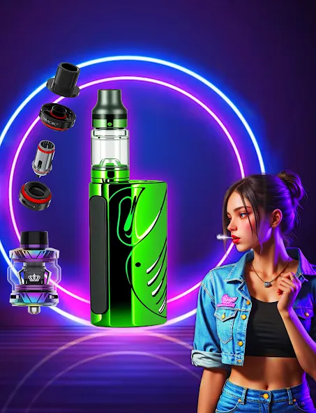 Virtual Vape Smoke Simulation (Виртуальное имитирование дыма от вэйпа)  [МОД Menu] Screenshot 3