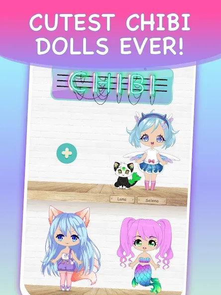 Chibi Dress Up Games for Girls  [МОД Много денег] Screenshot 1