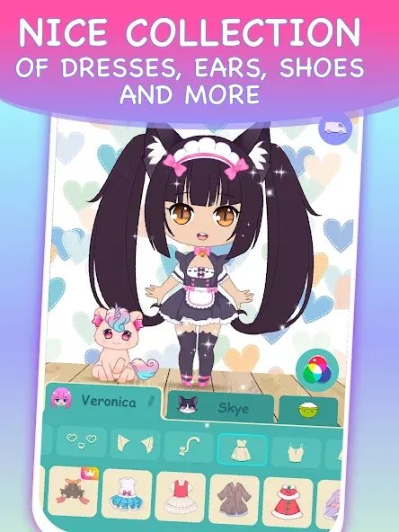 Chibi Dress Up Games for Girls  [МОД Много денег] Screenshot 3