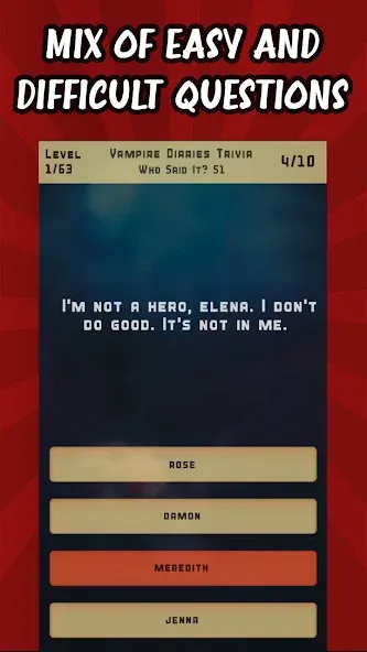 Vampire Diaries Quiz Trivia (Вампирские дневники викторина виктрия)  [МОД Все открыто] Screenshot 4