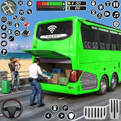 Скачать взлом Coach Tourist Bus City Driving  [МОД Menu] - последняя версия apk на Андроид