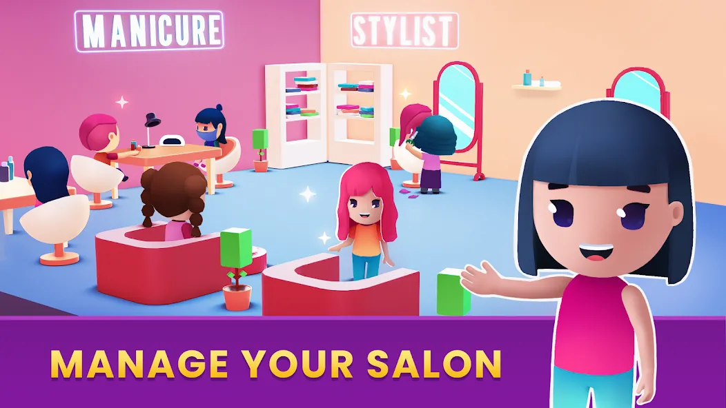 Idle Beauty Salon Tycoon (Айдл Бьюти Салон Тайкун)  [МОД Все открыто] Screenshot 1