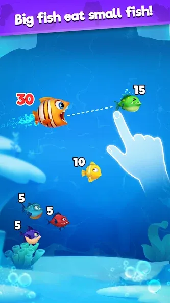 Fish Go.io - Be the fish king  [МОД Бесконечные монеты] Screenshot 1