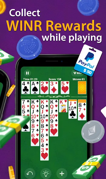 Solitaire - Make Money  [МОД Unlimited Money] Screenshot 5