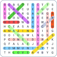 Скачать взлом Word Search Colorful  [МОД Unlimited Money] - полная версия apk на Андроид