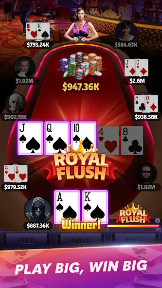 Mega Hit Poker: Texas Holdem (Мега Хит Покер)  [МОД Много монет] Screenshot 2