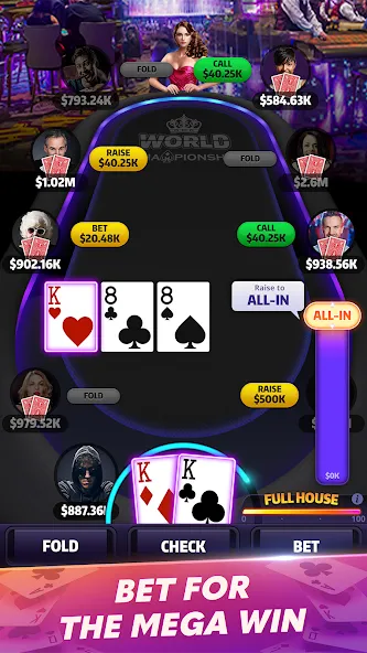 Mega Hit Poker: Texas Holdem (Мега Хит Покер)  [МОД Много монет] Screenshot 3