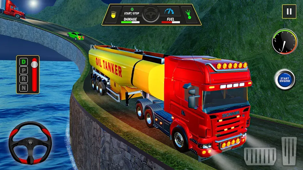 Offroad Oil Tanker Truck Games (Оффроуд Игры на машинецистерне для нефти)  [МОД Бесконечные монеты] Screenshot 3