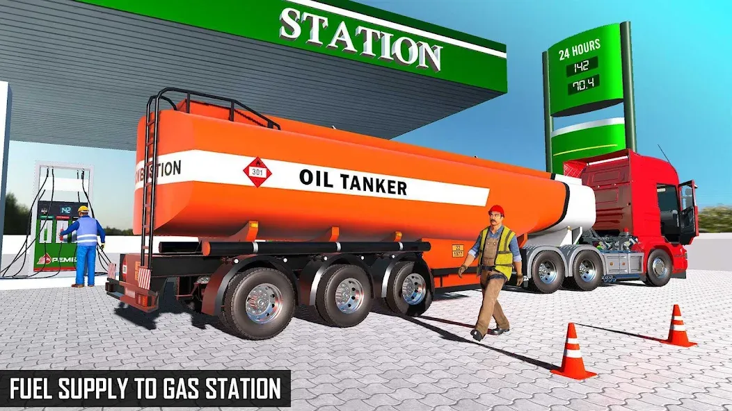 Offroad Oil Tanker Truck Games (Оффроуд Игры на машинецистерне для нефти)  [МОД Бесконечные монеты] Screenshot 5