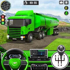 Взлом Offroad Oil Tanker Truck Games (Оффроуд Игры на машинецистерне для нефти)  [МОД Бесконечные монеты] - полная версия apk на Андроид