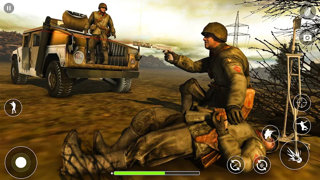 WW2 Survival Shooter :Gun fire (Вторая Мировая Война  )  [МОД Много монет] Screenshot 3