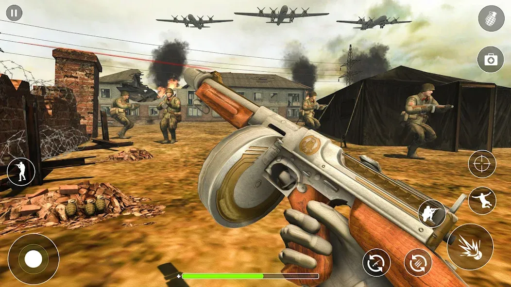 WW2 Survival Shooter :Gun fire (Вторая Мировая Война  )  [МОД Много монет] Screenshot 4