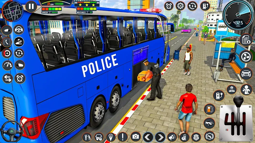 City Bus Simulator Bus Game 3D (Полицейский автобус симулятор)  [МОД Бесконечные деньги] Screenshot 2