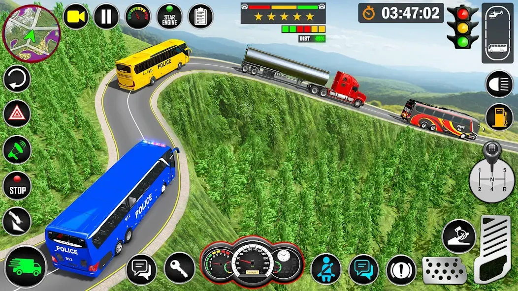 City Bus Simulator Bus Game 3D (Полицейский автобус симулятор)  [МОД Бесконечные деньги] Screenshot 5