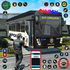 Скачать взломанную City Bus Simulator Bus Game 3D (Полицейский автобус симулятор)  [МОД Бесконечные деньги] - полная версия apk на Андроид