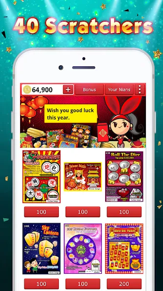 Lottery Scratch Off - Mahjong  [МОД Unlocked] Screenshot 4