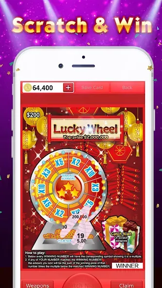 Lottery Scratch Off - Mahjong  [МОД Unlocked] Screenshot 5