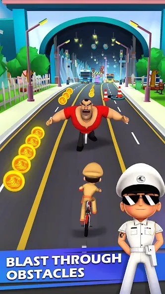 Little Singham Cycle Race (Литл Сингам Велосипедная Гонка)  [МОД Mega Pack] Screenshot 3