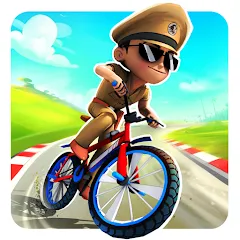 Скачать взломанную Little Singham Cycle Race (Литл Сингам Велосипедная Гонка)  [МОД Mega Pack] - последняя версия apk на Андроид