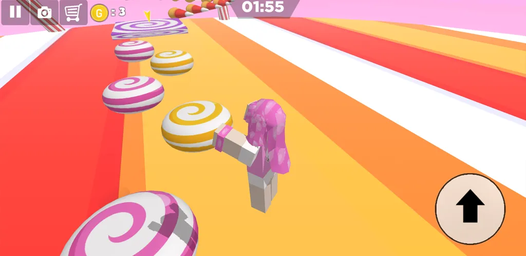 Candy Parkour Sweet girl (Кенди Паркур Свит грл)  [МОД Много монет] Screenshot 3