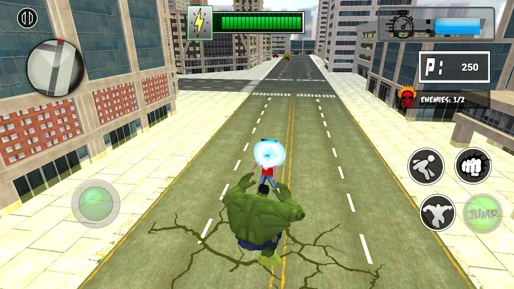 Monster Superhero: Green Fight  [МОД Меню] Screenshot 3