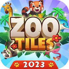 Скачать взломанную Zoo Tile - Match Puzzle Game (Зу Тайл)  [МОД Все открыто] - стабильная версия apk на Андроид