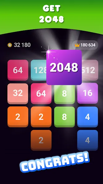 2048: Puzzle Game! Merge Block (Две тысячи сорок восемь)  [МОД Unlocked] Screenshot 2