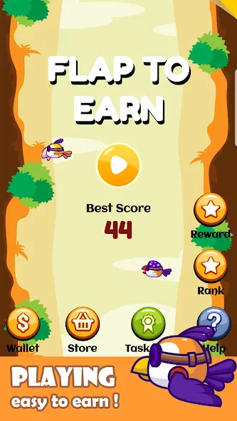 Flap To Earn (Флап Ту Ирн)  [МОД Бесконечные деньги] Screenshot 1