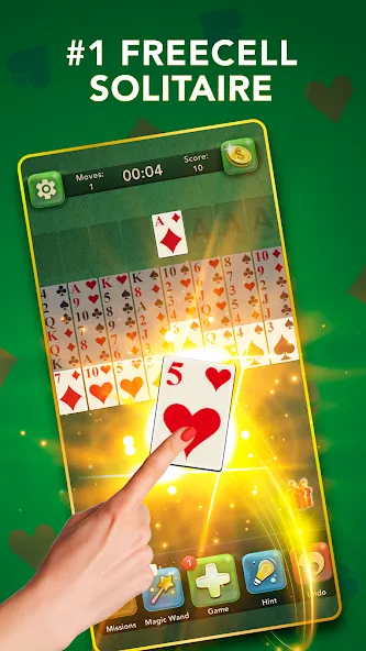 FreeCell Classic Card Game (ФриСел Классическая карточная игра)  [МОД Все открыто] Screenshot 3