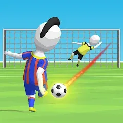 Взломанная Stickman Freekick: Soccer game  [МОД Unlocked] - стабильная версия apk на Андроид