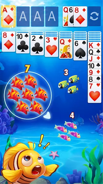 Solitaire Fish  [МОД Все открыто] Screenshot 1