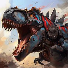 Взломанная Mech War: Jurassic Dinosaur (Мех Батл)  [МОД Бесконечные монеты] - последняя версия apk на Андроид