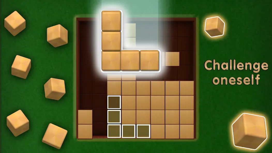 Wooden Cube Block Puzzle (Деревянный кубик головоломка)  [МОД Бесконечные монеты] Screenshot 3