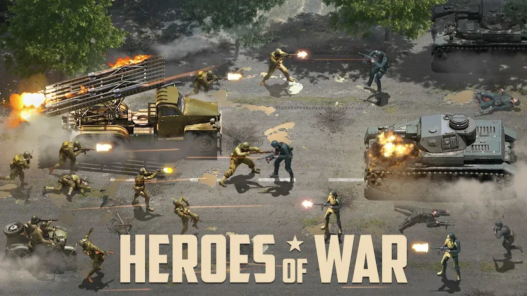 Heroes of War: Idle army game (Герои войны)  [МОД Mega Pack] Screenshot 1