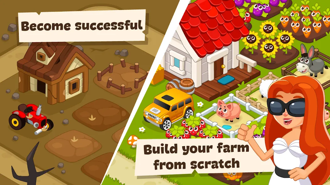 Idle Farm Game Offline Clicker  [МОД Бесконечные монеты] Screenshot 2