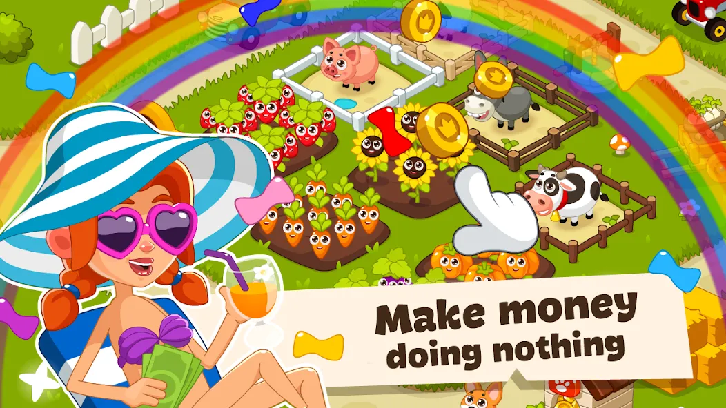 Idle Farm Game Offline Clicker  [МОД Бесконечные монеты] Screenshot 3